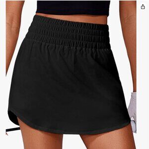 PINSPARK Golf Skirts for Women High Elastic Waisted Athletic Skort